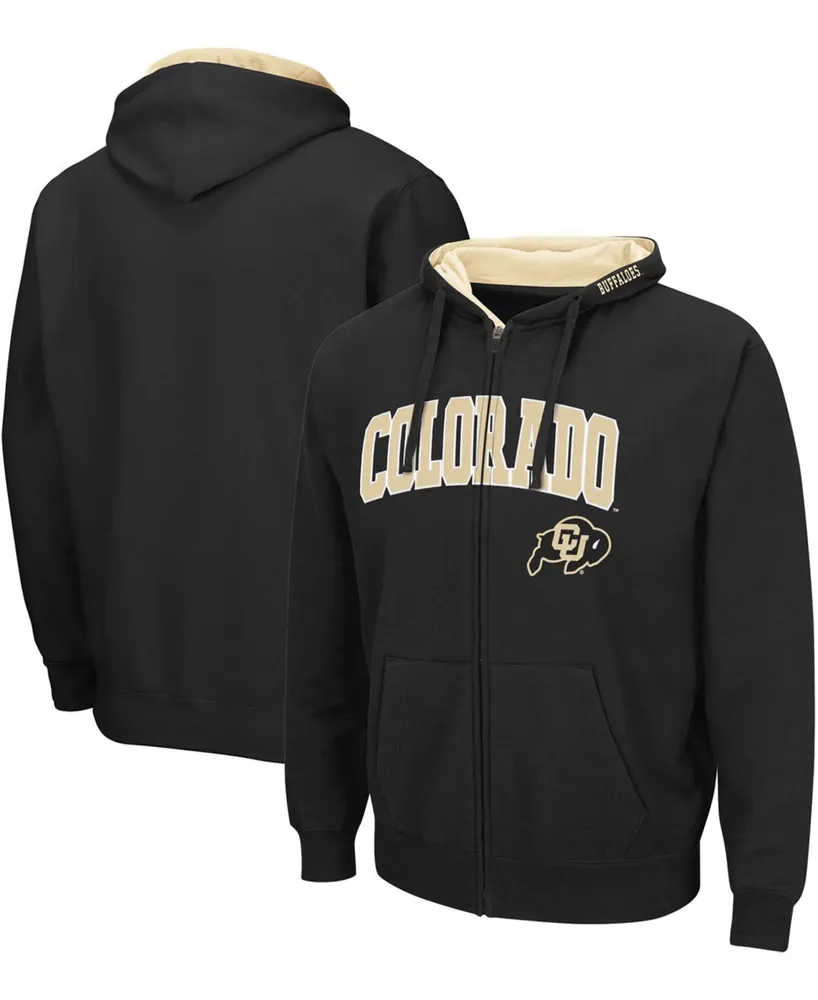 Men's Black Colorado Buffaloes Arch Logo 3.0 Full-Zip Hoodie