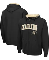 Men's Black Colorado Buffaloes Arch Logo 3.0 Full-Zip Hoodie