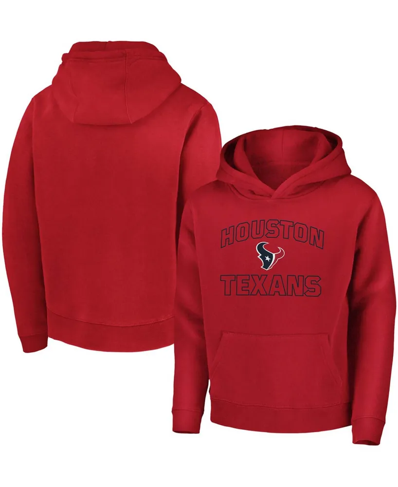 Youth Fanatics Branded Red Houston Texans Tie Breaker Pullover Hoodie