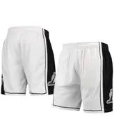 Men's Los Angeles Lakers Hardwood Classics White Out Swingman Shorts