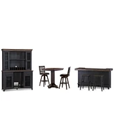 Peighton 8-Piece Bar Set (Back bar with hutch, bar with 2 saddle stools