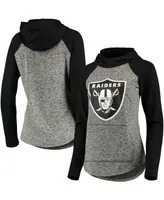 Women's Heathered Gray-Black Las Vegas Raiders Championship Ring Pullover Hoodie - Heather Gray