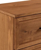 58" Solid Wood 2-Drawer Prism Sideboard