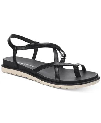 Sun + Stone Women's Juune Toe Loop Strappy Flat Sandals, Created for Macy's
