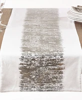 Saro Lifestyle Table Runner with Metallic Banded Design, 108" x 16"