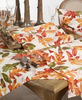 Saro Lifestyle Autumn Leaf Embroidered Table Runner