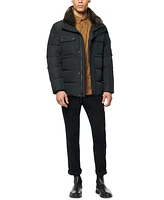 Marc New York Men's Godwin Quilted Trucker Jacket with Removable Faux-Fur Trim