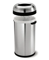 simplehuman Brushed Stainless Steel 60 Liter Open Trash Can