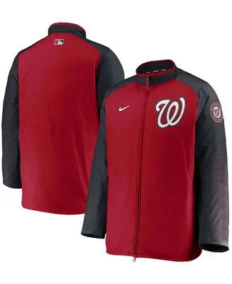 Men's Red, Navy Washington Nationals Authentic Collection Dugout Full-Zip Jacket