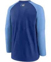 Men's Royal, Light Blue Kansas City Royals Authentic Collection Pregame Performance Raglan Pullover Sweatshirt