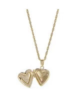 Fao Schwarz Women's Fine Silver Plated Gold Tone Necklace and Earring Set, 2 Piece - Gold