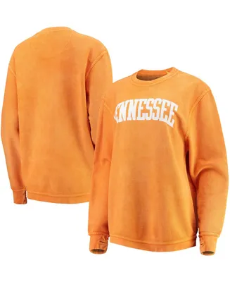 Women's Tennessee Orange Volunteers Comfy Cord Vintage-Like Wash Basic Arch Pullover Sweatshirt