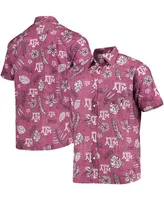 Men's Maroon Texas A M Aggies Vintage-Like Floral Button-Up Shirt