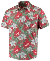 Men's Crimson Alabama Tide Floral Button-Up Shirt