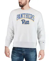 Men's Gray Pitt Panthers Arch Over Logo Reverse Weave Pullover Sweatshirt