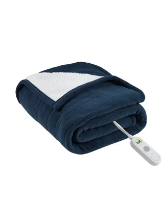 Serta Electric Reversible Fleece to Sherpa Throw