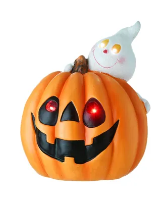 National Tree Company 12" Happy Pumpkin and Ghost with Led Light