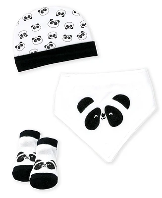 Baby Boys and Girls Panda Accessory, 3 Piece Set