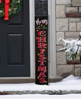 Glitzhome Lighted Wooden Christmas Porch Sign, 42"