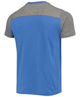 Men's Royal, Heathered Gray New England Patriots Gridiron Classics Field Goal Slub T-shirt