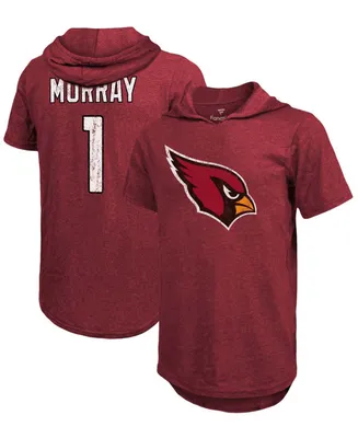 Men's Kyler Murray Heathered Cardinal Arizona Cardinals Name Number Tri-Blend Hoodie T-shirt