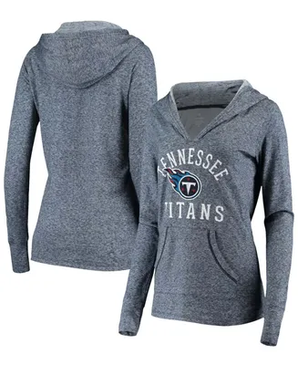 Women's Navy Tennessee Titans Doubleface Slub Pullover Hoodie