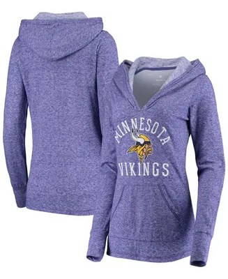 Women's Fanatics Purple Minnesota Vikings Doubleface Slub Pullover Hoodie