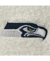 Women's Cream, Navy Seattle Seahawks Granite Knit Pullover Sweatshirt