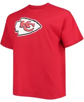 Men's Big and Tall Patrick Mahomes Red Kansas City Chiefs Player Name Number T-shirt