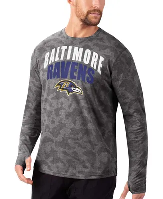 Men's Black Baltimore Ravens Camo Long Sleeve T-shirt