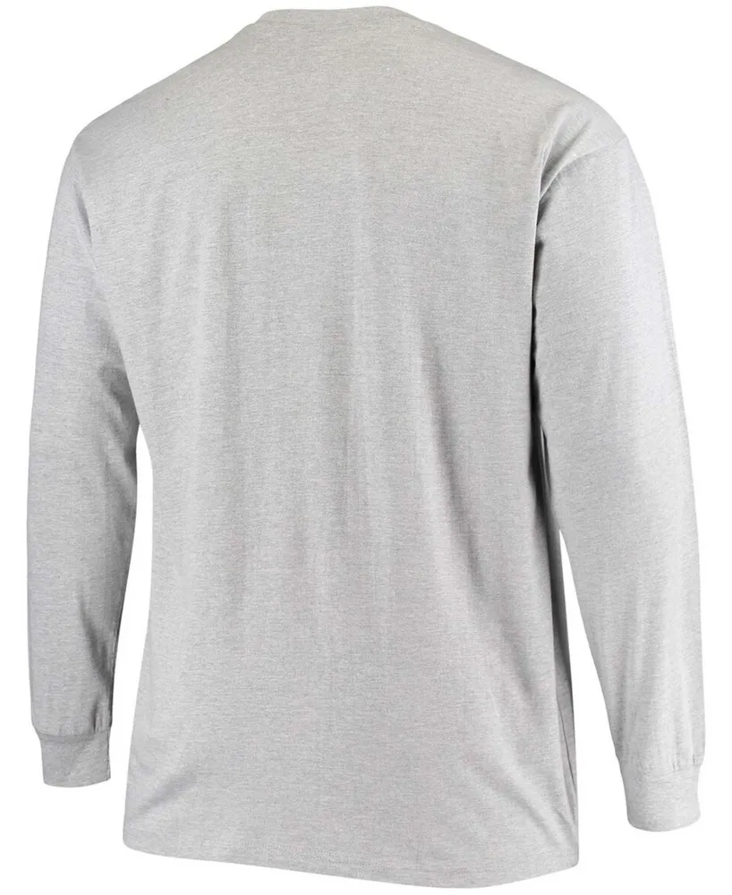 Men's Big and Tall Heathered Gray Tennessee Titans Practice Long Sleeve T-shirt