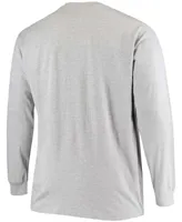 Men's Big and Tall Heathered Gray Tennessee Titans Practice Long Sleeve T-shirt
