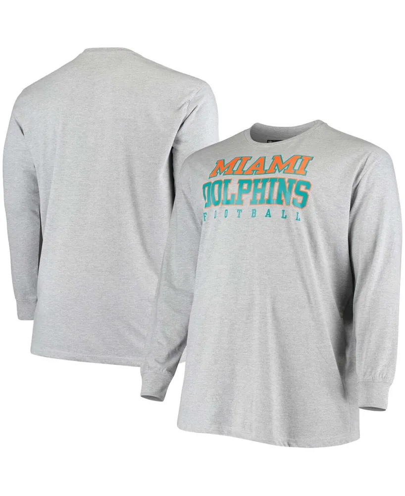 Fanatics Men's Big and Tall Heathered Gray Baltimore Ravens Practice Long  Sleeve T-shirt