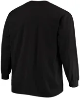 Men's Big and Tall Black Arizona Cardinals Color Pop Long Sleeve T-shirt