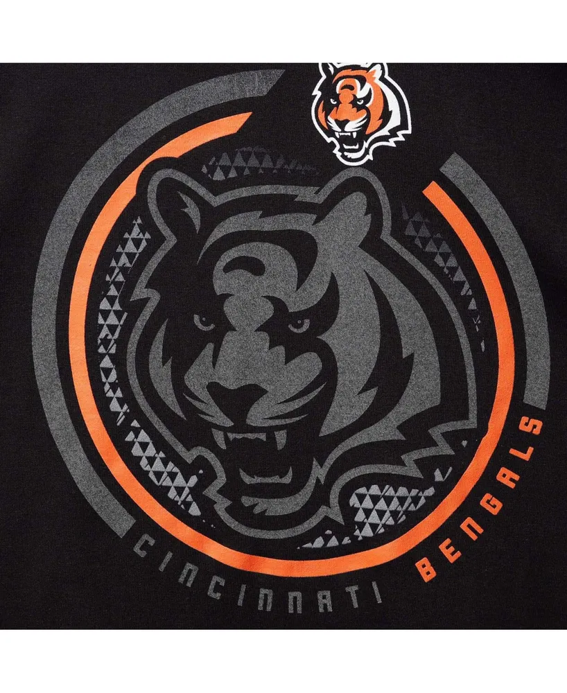 Men's Big and Tall Black Cincinnati Bengals Color Pop Long Sleeve T-shirt