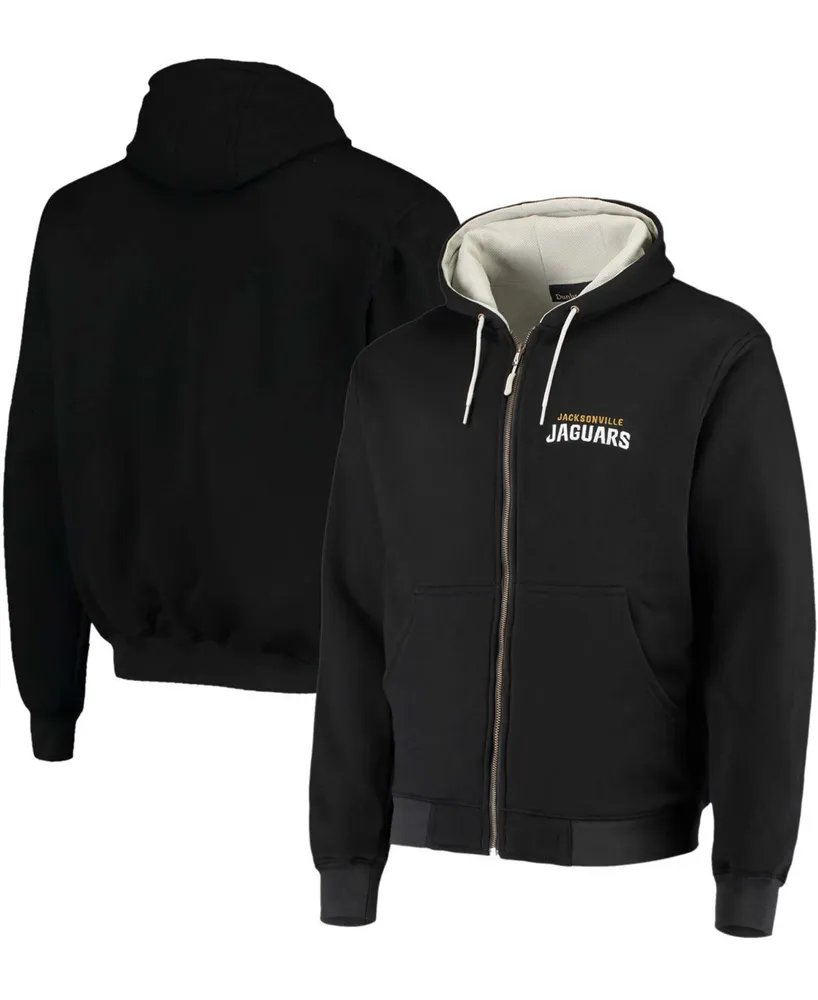 Men's Black Jacksonville Jaguars Craftsman Thermal Lined Full-Zip Hoodie