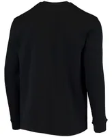 Men's Black Cincinnati Bengals Maverick Thermal Henley Long Sleeve T-shirt