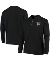 Men's Black Atlanta Falcons Maverick Thermal Henley Long Sleeve T-shirt