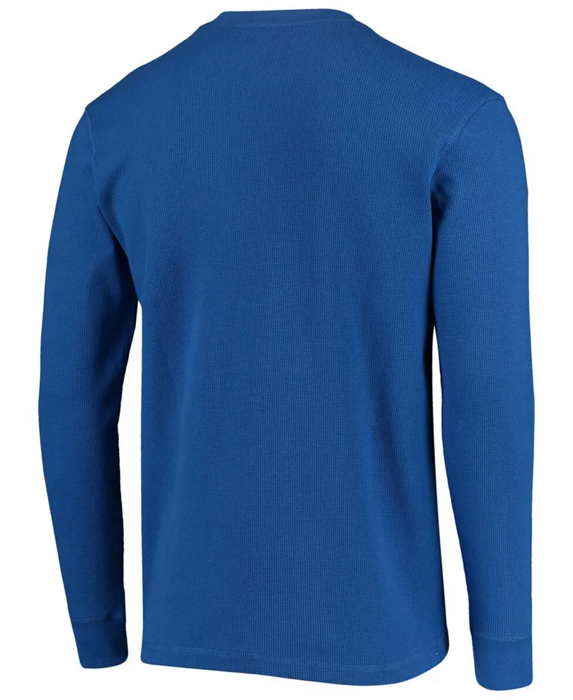Men's Royal Buffalo Bills Maverick Thermal Henley Long Sleeve T-shirt