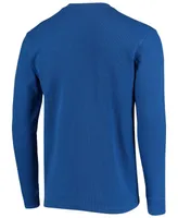 Men's Royal Buffalo Bills Maverick Thermal Henley Long Sleeve T-shirt