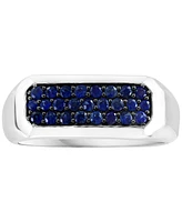 Effy Men's Sapphire Cluster Ring (5/8 ct. t.w.) in Sterling Silver