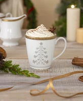 Charlotta Holiday Tree Mugs, Set of 4