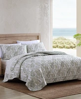 Tommy Bahama Home Maui Palm Cotton Reversible 3 Piece Quilt Set