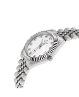 GV2 Women's Naples Silver-Tone Stainless Steel Swiss Quartz Bracelet Watch 34 mm