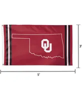 Multi Oklahoma Sooners 3' x 5' Deluxe State Shape Design Single-Sided Flag