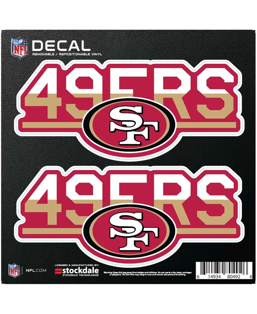 Stockdale Multi San Francisco 49ers 6-Pack Mini-Cals Face Decals