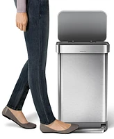simplehuman Brushed Stainless Steel 45L Step Trash Can