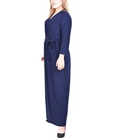 Ny Collection Plus Size Faux-Wrap Maxi Dress