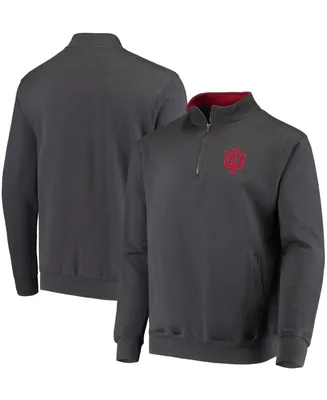 Men's Charcoal Indiana Hoosiers Tortugas Logo Quarter-Zip Pullover Jacket