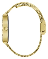 Guess Women's Gold-Tone Stainless Steel Mesh Bracelet Watch 32mm